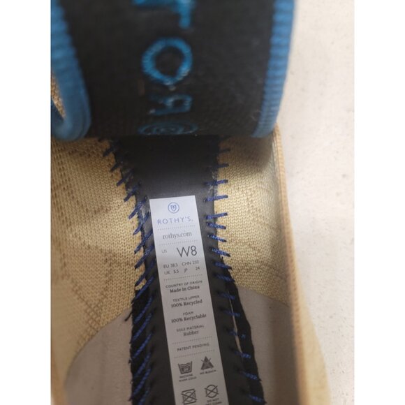 RARE! Rothy's The Flat Sahara Gold Retired Rare Women's Size 8 - Picture 6 of 6